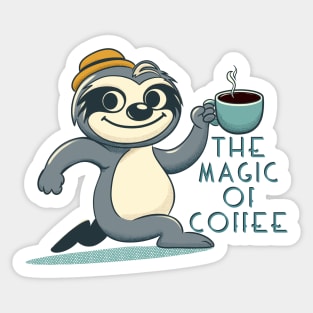 Sloth's Boost: Coffee Magic Sticker